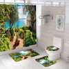 Scenic Garden Courtyard Waterproof Shower Curtain - Tranquil Bathroom Decor