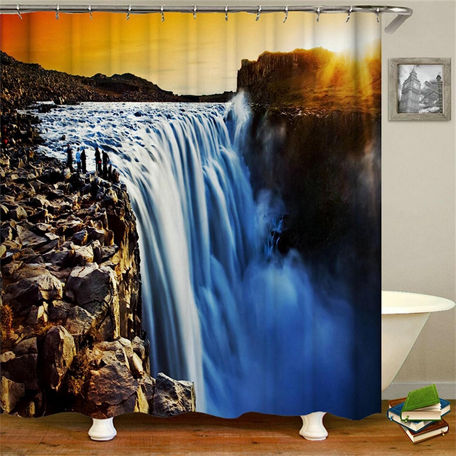 Scenic Nature Waterfall Shower Curtain for a Refreshing Bathroom Decor