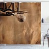 Scoring Sports Competition Basketball Shower Curtain In Sepia
