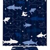 Sea Animal Shark Picture Printed Bathroom Tub Set With Waterproof Fabric Shower Curtain.