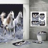 Sea Animal Shower Curtain with Steed Horse Theme 