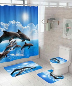 Sea Dragons Shower Curtain with Ocean Theme - Underwater World Designs