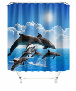Sea Dragons Shower Curtain with Ocean Theme - Underwater World Designs