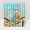 Sea Garden Bathroom Shower Curtains - Fish Coral Shells Snake Jelly Fish Star Fish 