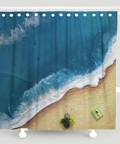 Sea Image Art Raincoat Anti-Mold Waterproof Fabric Shower Curtain