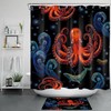 Sea Monster Octopus Shower Curtain for a Coastal Bathroom.