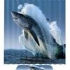 Sea Shark Print Shower Curtain, Waterproof Bath Fabric for Bathroom Decor