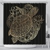 Sea Turtle Lover's Ideal Shower Curtain for Turtle Patterned Bathroom Decor