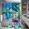 Sea Turtle Print Shower Curtain Bathroom for a Nautical and Serene Bathroom Decor
