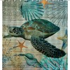 Sea Turtle Shower Curtain - Heavy Weight and Water Repellent Fabric Curtain for Ocean Lovers
