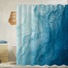 Sea Wave Modern Print Shower Curtain Waterproof for Bathroom Decor