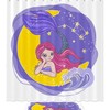 Sea-Blue Mermaid under the Moon and Stars Shower Curtain: Relax with Bathroom Decorations Soothing as Beach-side