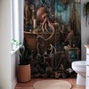 Seabreeze Nautical Shower Curtain, perfect Housewarming Gift with Ocean Octopus and Sailboat Theme