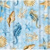 Seahorse And Coral Tropical Summer Shower Curtain For Ocean Creatures Art By Allenjoy - Waterproof And Durable Fabric