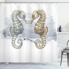 Seahorse Lovers Artsy Shower Curtain | Valentine Print for Bathroom
