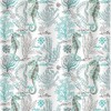 Seahorse Printed Canvas Shower Curtain with Roller Hooks for Off/White Abstract Casual Peva 