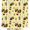Seamless Bee Pattern Decorative Shower Curtain for Your Bathroom