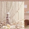 Seashell And Starfish Beach Shower Curtain By Alishomtll - Waterproof And Full Size