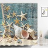 Seashell Beach Theme Shower Curtain For A Beachy Bathroom
