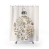 Seashell Christmas Ornament Shower Curtain for Coastal Bathroom Decor