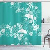 Seashell Composition Sea Animals Shower Curtain