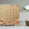 Seashell Conch Shower Curtain, Unique Bathroom Textile For Ocean And Sun Holidays