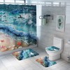 Seashell Dolphin Print Shower Curtain Set For A Beachy Bathroom