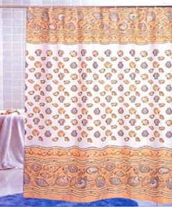 Seashell Fabric Shower Curtain for a Nautical Beach Sand Shells Bathroom Decor