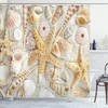 Seashell In Sandy Beach Summer Vacation Nautical Theme Shower Curtain