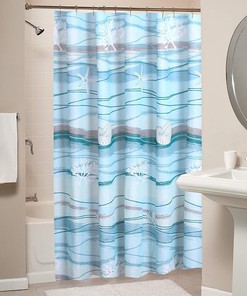 Seashell Paradise Shower Curtain For A Beach-Themed Bathroom Decor, Coastal Bathroom Accessories