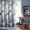 Seashell Printed Waterproof Shower Curtain For Seaside Bathroom Decor