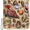 Seashell Shower Curtain, Beach-Inspired Bathroom Accessory for Your Retro Beach Bathroom
