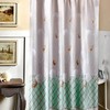 Seashell Starfish Coastal Shower Curtain for Nantucket Nautical Seaside Bath Decor