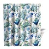 Seashell, Starfish, Crab, and Conch Theme Fabric Bathr Shower Curtain for Beach Bathroom Decor