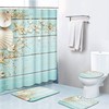 Seashell Wooden Nautical Beach House Waterproof Shower Curtain