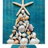 Seashells And Starfish Christmas Tree Shower Curtain For A Beachy Bathroom