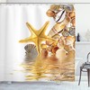 Seashells Print Beach Shower Curtain For A Unique Bathroom Decor