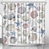 Seashells Watercolor Butterfly Shower Curtain, Decorative Bathroom Curtain with Seashell Theme and VISALUNA Keyword