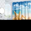 Seashells and Starfish Shower Curtain for a Beachy Bathroom