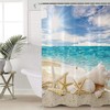 Seashells and Starfish Vintage Shower Curtain for a Beachy Bathroom