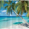 Seaside Beach Shower Curtain for Summer Bathroom Decor 