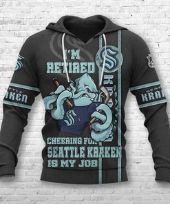 Seattle Kraken I'M Retired - Custom All Over Print 3D Hoodie Gifts For Fans