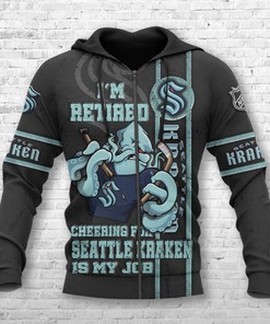 Seattle Kraken I'M Retired - Custom All Over Print 3D Hoodie Gifts For Fans