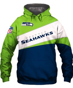 Seattle Seahawks 3D All Over Print Zip Hoodie - Men'S 3D Hoodies