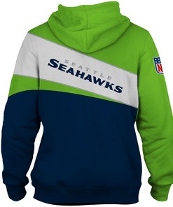Seattle Seahawks 3D All Over Print Zip Hoodie - Men'S 3D Hoodies