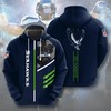 Seattle Seahawks 3D No 1 All Over Print Zip-Up Hoodie - Gifts For Fans