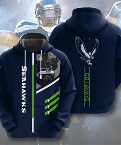 Seattle Seahawks 3D No 1 All Over Print Zip-Up Hoodie - Gifts For Fans