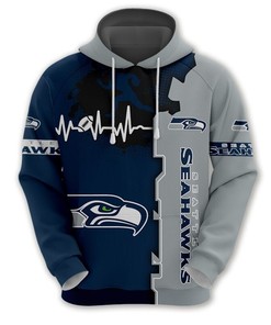 Seattle Seahawks All Over Print 3D Zip-Up Hoodie - Perfect For Nfl Fans