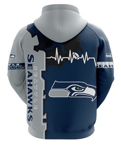 Seattle Seahawks All Over Print 3D Zip-Up Hoodie - Perfect For Nfl Fans