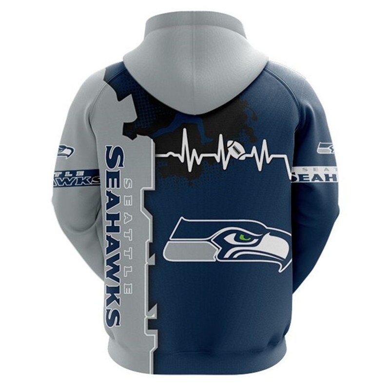 Seattle Seahawks All Over Print 3D Zip-Up Hoodie - Perfect For Nfl Fans